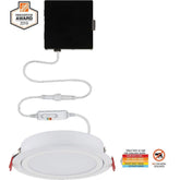 Slim Directional 6 in. Color Selectable New Construction and Remodel Canless Recessed Integrated LED Kit - Like New